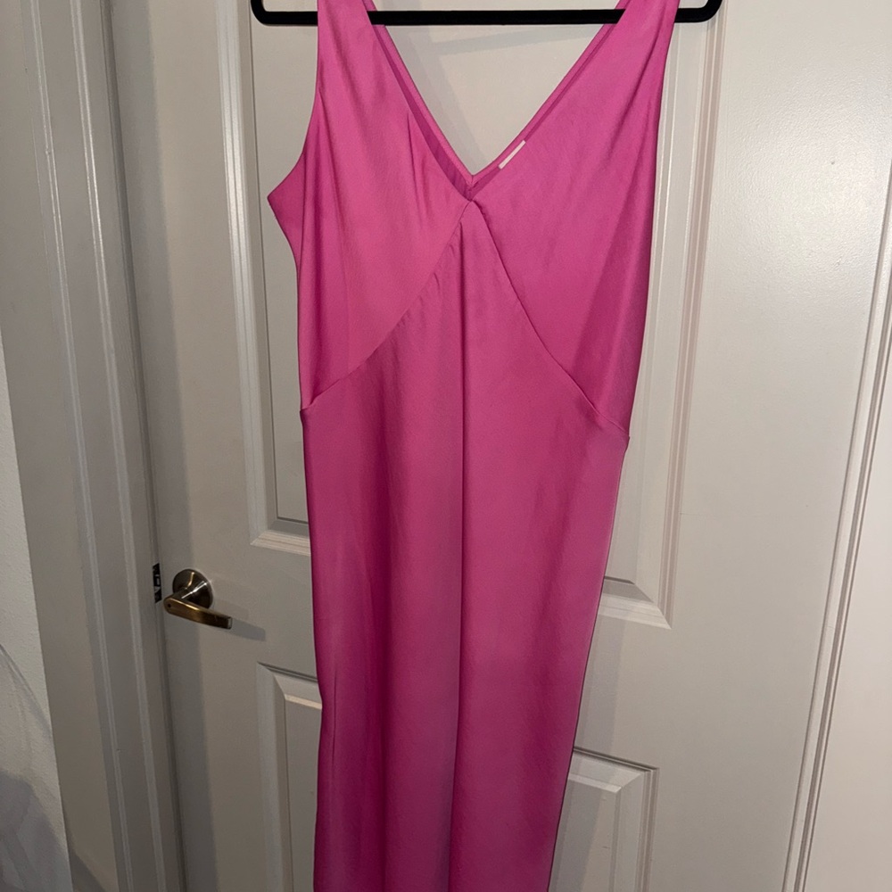 a new day Vibrant Pink Midi Dress
